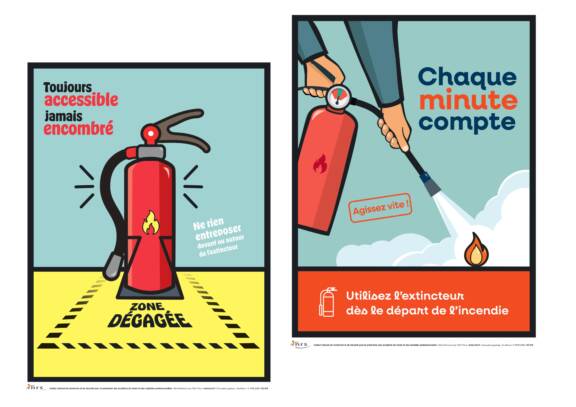 Risque incendie : l'INRS publie deux nouvelles affiches sur l'utilisation des extincteurs