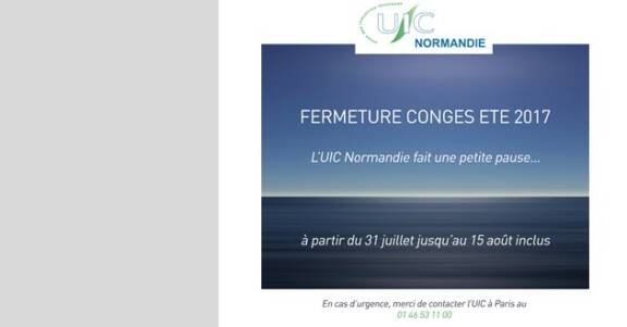 L'UIC Normandie fait une pause en août !