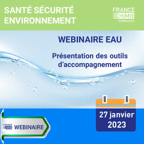 Save the date : webinaire eau, présentation des outils d'accompagnement le 27 janvier