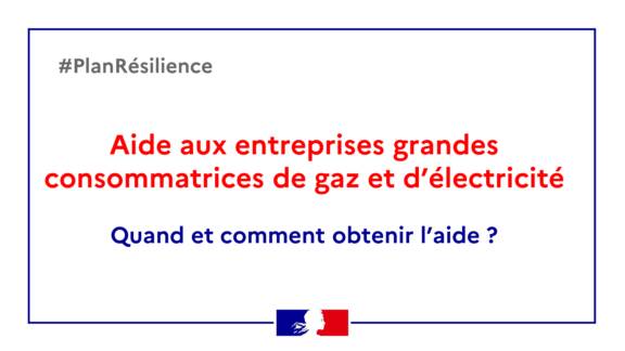 Lancement de l'Aide aux entreprises grandes consommatrices de gaz et d’électricité