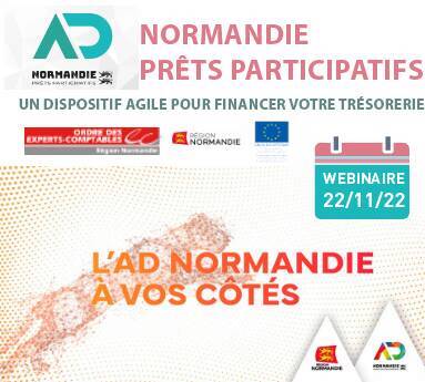 Inscrivez-vous au webinaire de l'AD Normandie : Découvrez un outil  agile pour financer votre trésorerie