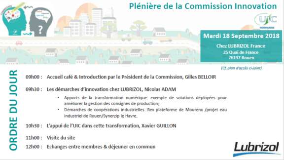 Réunion plénière : Commission Innvotion 2018