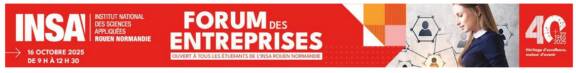 Forum des entreprises dde l'INSA : de belles rencontres et des perspectives prometteuses