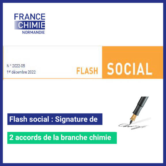 Flash social : signature de 2 accords de la branche chimie 
